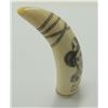 Image 2 : #28 ALBERTA COWBOY SCRIMSHAW ART SIGNED BONE