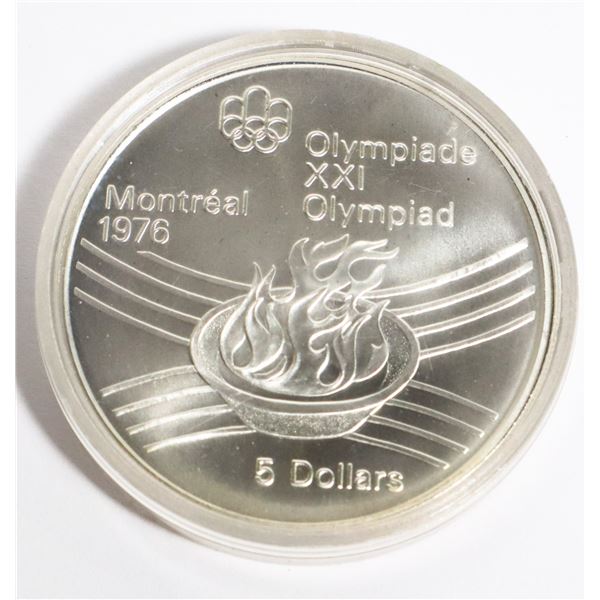 #49 1976 CANADIAN FIVE DOLLAR SILVER COIN OLYMPICS