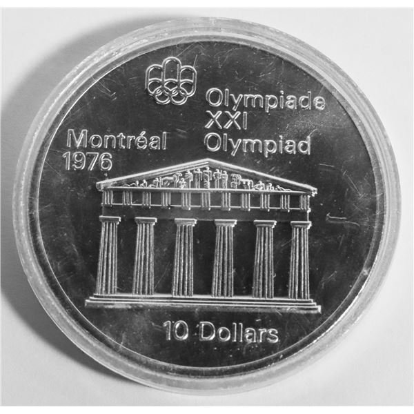 #51 1976 CANADIAN TEN DOLLAR SILVER COIN  ZEUS