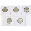 Image 2 : #67 1968 25 CENTS CANADA SILVER COIN LOT OF 5