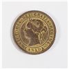 Image 2 : #112 1881 CANADA ONE CENT COIN VICTORIAN PIN