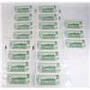 Image 2 : #131 19 SEQUENTIAL 1973 CANADA ONE DOLLAR BILLS