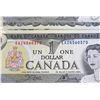 Image 3 : #131 19 SEQUENTIAL 1973 CANADA ONE DOLLAR BILLS