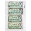 Image 1 : #132 LOT 4 CANADA ONE DOLLAR BILLS 1967 CENTENNIAL
