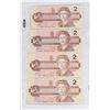 Image 1 : #133  LOT 4 CANADA TWO DOLLAR BILLS 1986 NOTES