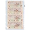 Image 2 : #133  LOT 4 CANADA TWO DOLLAR BILLS 1986 NOTES