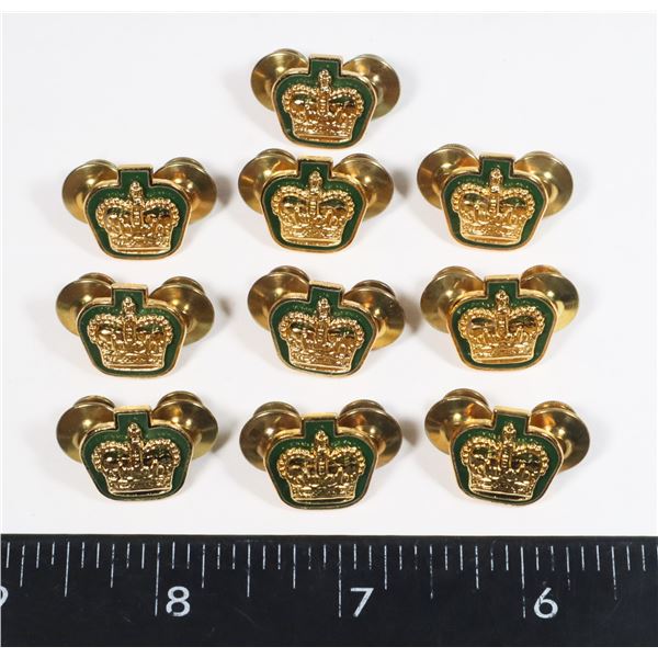 #246 LOT OF 10 CANADIAN ARMY RANK INSIGNIA CROWN