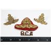 Image 1 : #248 WW2 ROYAL CANADIAN ARTILLERY CAP BADGE SET