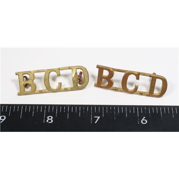 #251 WW2 BRITISH COLUMBIA DRAGOONS  SHOULDER