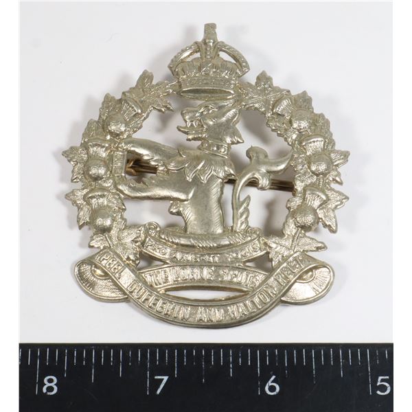 #255 WW2 CANADA CAP BADGE LORNE SCOTS PEEL