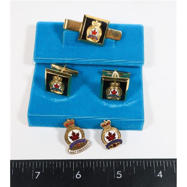#268 CANADIAN LEGION CUFFLINKS PIN BOXED SET