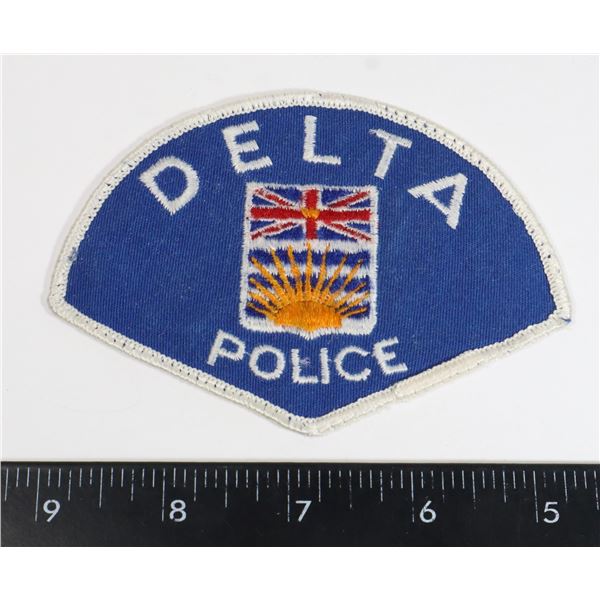#396 VINTAGE BRITISH COLUMBIA DELTA POLICE PATCH