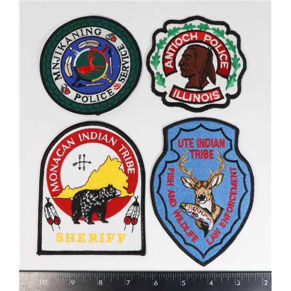 #398 LOT 4 FIRST NATIONS POLICE PATCHES INCLUDING