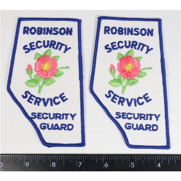 #399 ALBERTA ROBINSON SECURITY GUARD PATCH PAIR