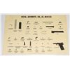 Image 1 : #407 MILITARY POSTER .45 CAL AUTO PISTOL M1911A1