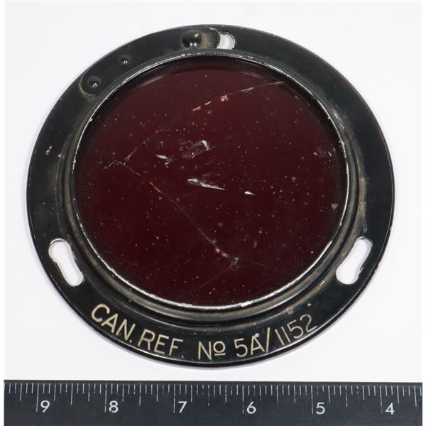 #419 WW2 CANADIAN SIGNAL LIGHT LENS MARKED
