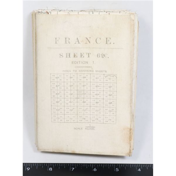 #432 WW1 BRITISH MILITARY MAP FRANCE 1917 34X24