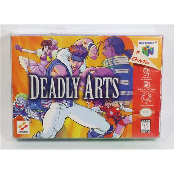 #456 RARE NINTENDO 64 N64 GAME DEADLY ARTS CIB