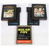 Image 1 : #490 LOT 5 ATARI 2600 GAMES SOLAR FOX MISSILE