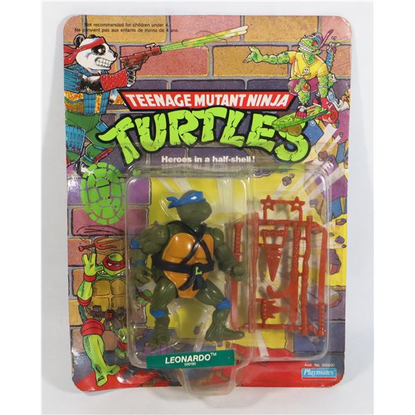 #518  TMNT NINJA TURLES LEONARDO CARDED 1990