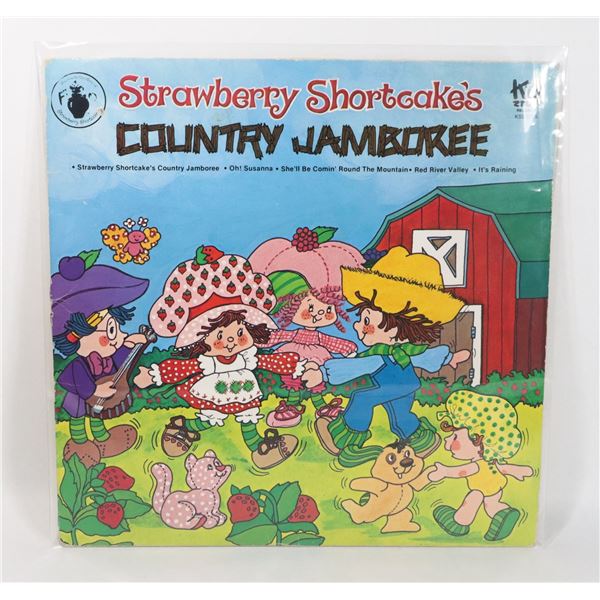 #537 VINYL RECORD STRAWBERRY SHORTCAKE 1981 WORN