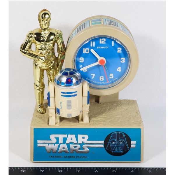 #571 1980 STAR WARS TALKING ALARM CLOCK BRADLEY