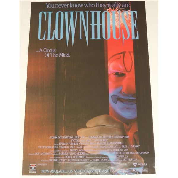 #575 HORROR MOVIE POSTER CLOWN HOUSE 1989