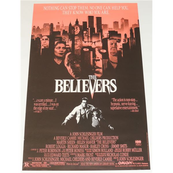 #576 HORROR MOVIE POSTER THE BELIEVERS 1987