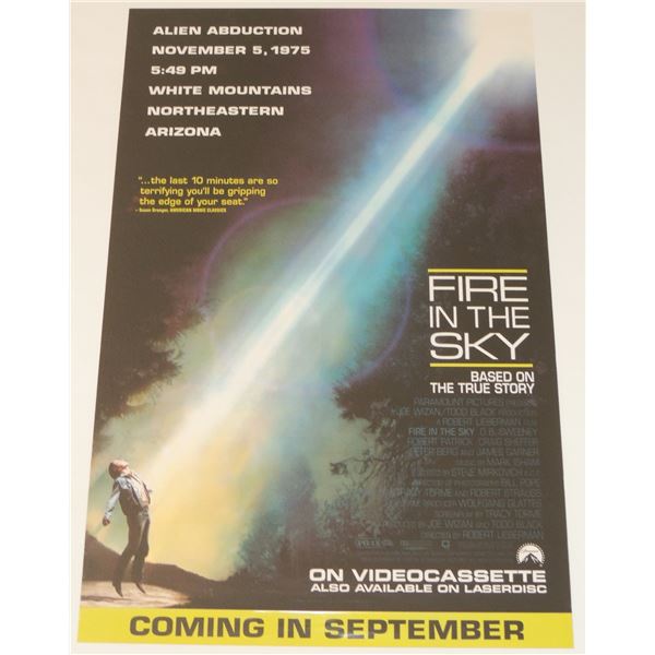 #579  SCI-FI HORROR POSTER FIRE IN THE SKY 1993
