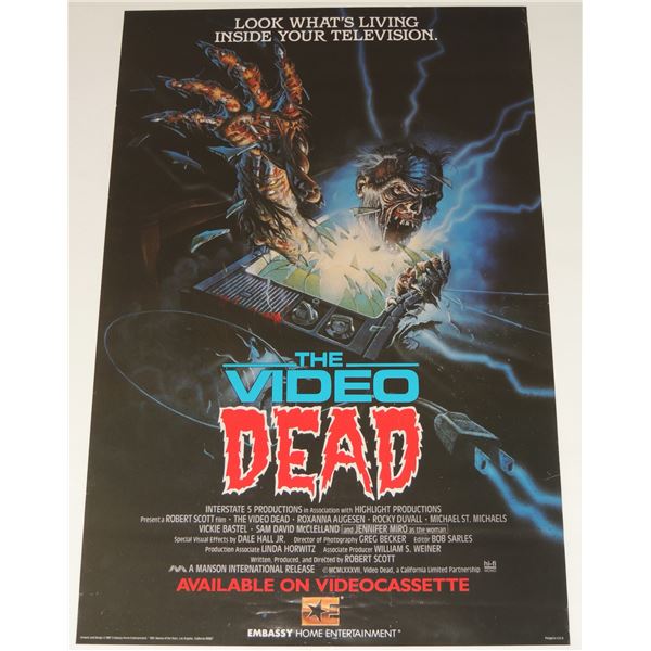 #587 HORROR MOVIE POSTER THE VIDEO DEAD 1987
