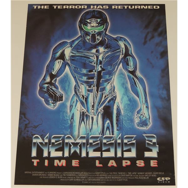 #598 SCI-FI MOVIE POSTER NEMESIS 3 TIME LAPSE 1995