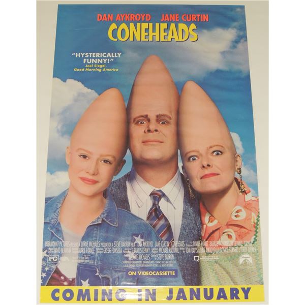 #603  CULT MOVIE POSTER CONEHEADS 1993 HAS WEAR