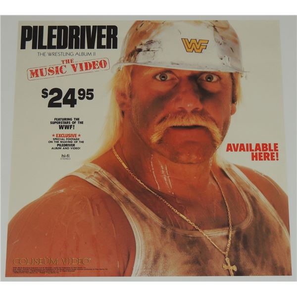 #604 HULK HOGAN WWF PILEDRIVER MUSIC VIDEO POSTER
