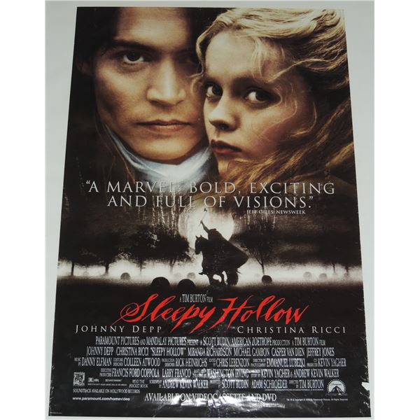 #693 MOVIE POSTER SLEEPY HOLLOW 1999 WORN