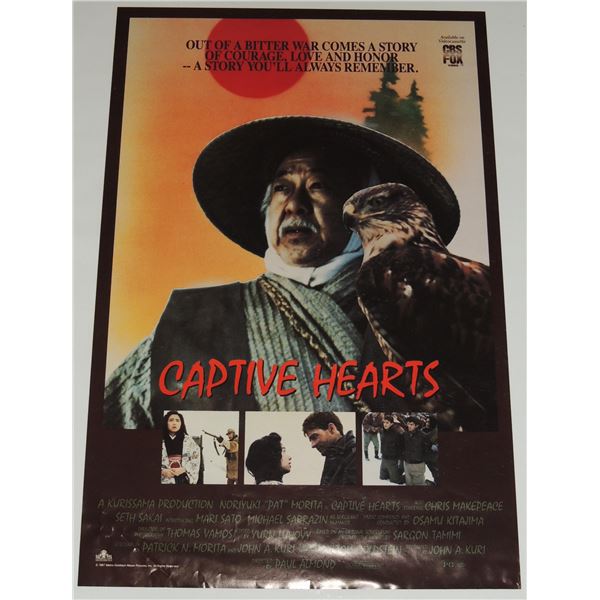 #694 MOVIE POSTER CAPTIVE HEARTS 1987 DRAMA WORN