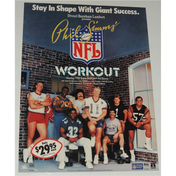 #704 MOVIE POSTER PHIL SIMMS' NFL WORKOUT 1987