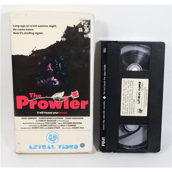 #709 VHS TAPE HORROR THE PROWLER 1984 BOXED