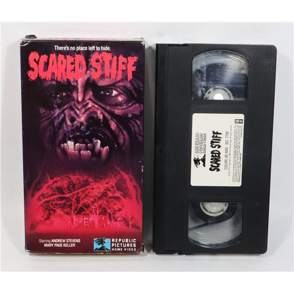 #711 VHS TAPE SCARED STIFF HORROR MOVIE 1988