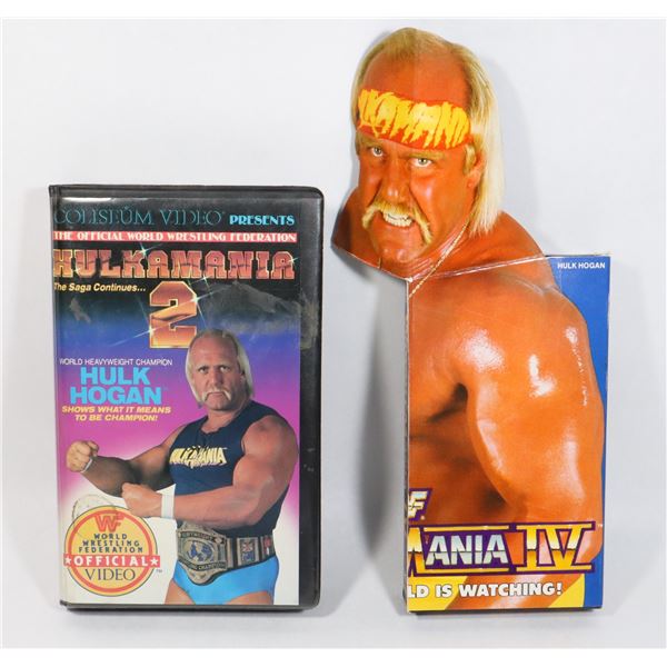 #717 BOX ONLY 2 VHS TAPES HULK HOGAN WRESTLING