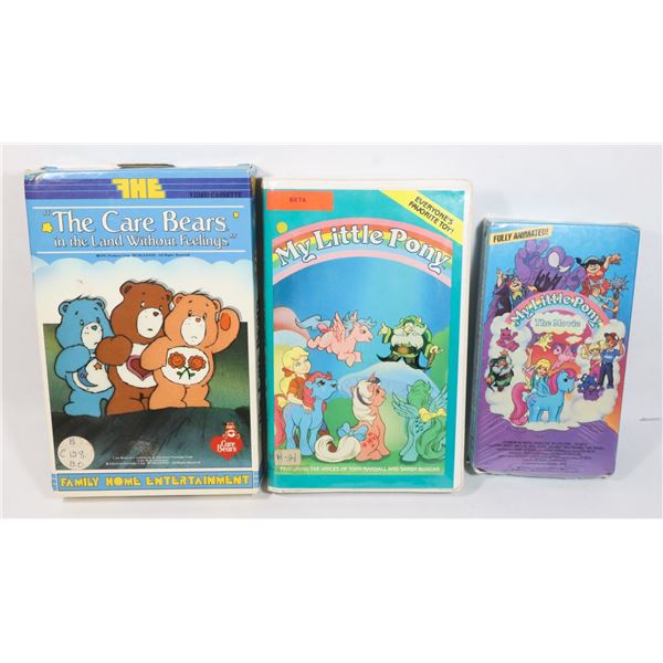 #718 BOX ONLY VHS TAPE MY LITTLE PONY + CARE BEARS