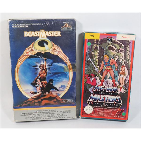 #719 BOX ONLY VHS TAPES HE-MAN MOTU BEASTMASTER