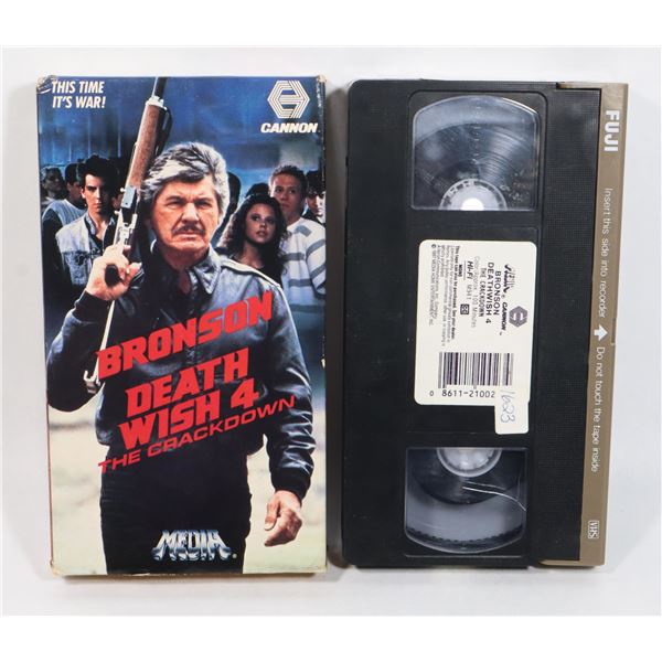 #724 VHS TAPE DEATH WISH 4 THE CRACKDOWN  1988