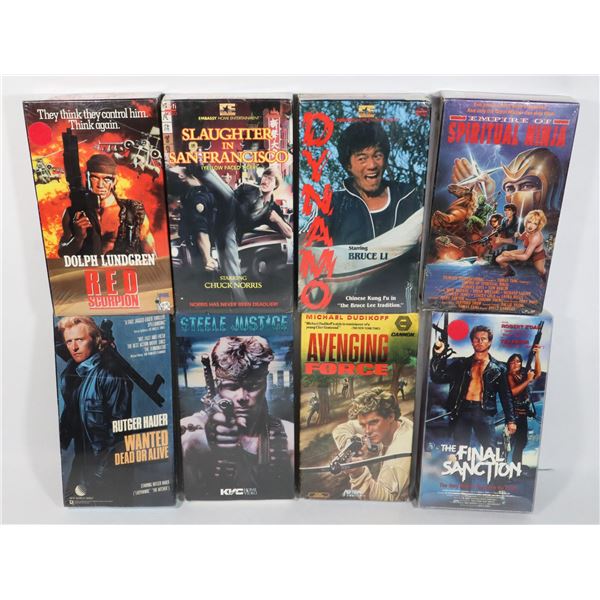 #730 LOT VHS TAPE BOXES ONLY ACTION/MARTIAL ARTS