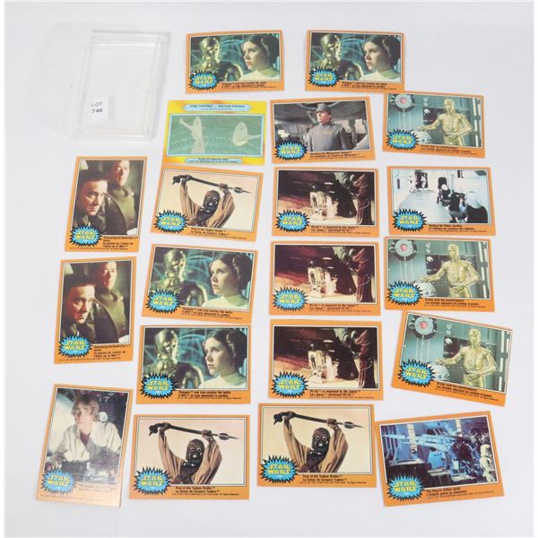 #746 STAR WARS A NEW HOPE ASSORTED CARD LOT 1977