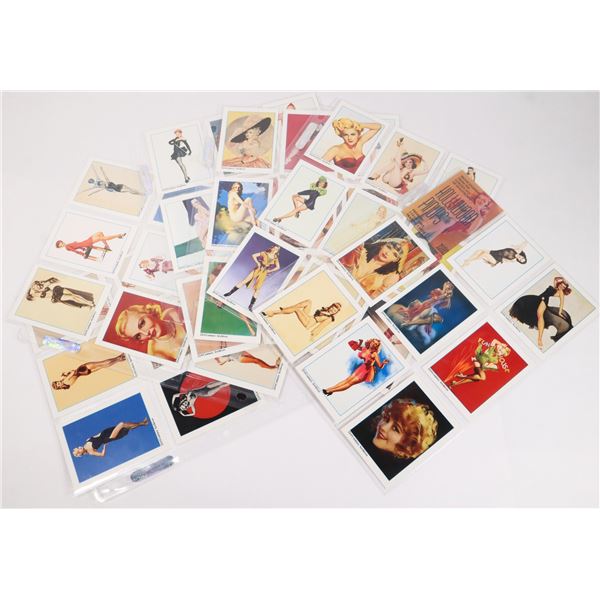 #753 CARD BINDER 6 PAGES HOLLYWOOD PINUPS VINTAGE