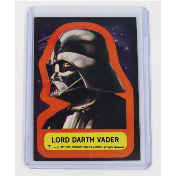 #758 1977 STAR WARS TOPPS CARD DARTH VADER #7