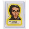 Image 1 : #760 1976 THE FONZ #7 STICKER CARD HAPPY DAYS
