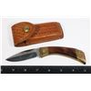 Image 1 : #817 BROWNING POCKET KNIFE 181-F +LEATHER SHEATH