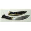 Image 2 : #827 VINTAGE KUHKRI KNIFE W/ BRASS DESIGNS +SHEATH