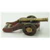 Image 1 : #834  VINTAGE BRASS WOOD EUROPEAN CANNON TOY